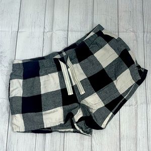 Old Navy Black and White Checkered Pajama Shorts L